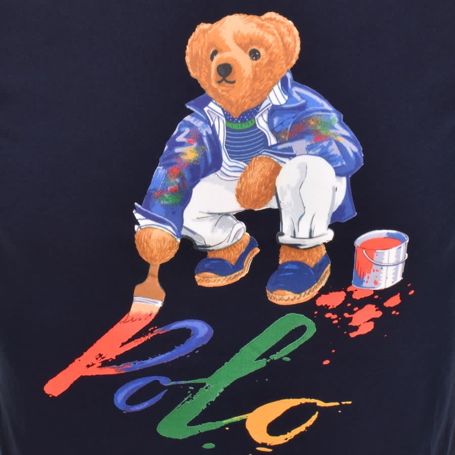 Image number 3 for Ralph Lauren Regatta Bear T Shirt Navy