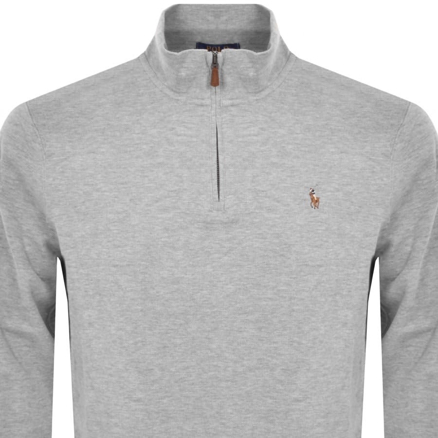 Image number 2 for Ralph Lauren Half Zip Sweatshirt Grey