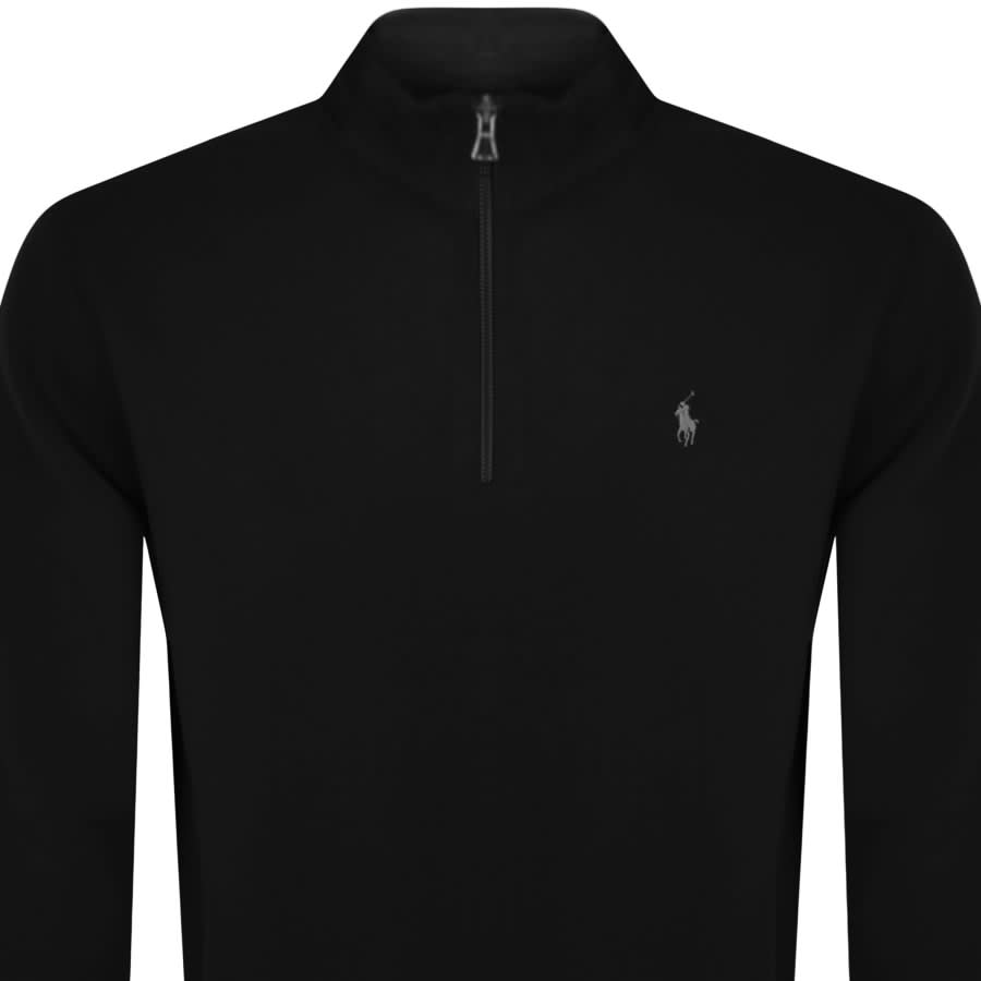 Image number 2 for Ralph Lauren Half Zip Sweatshirt Black