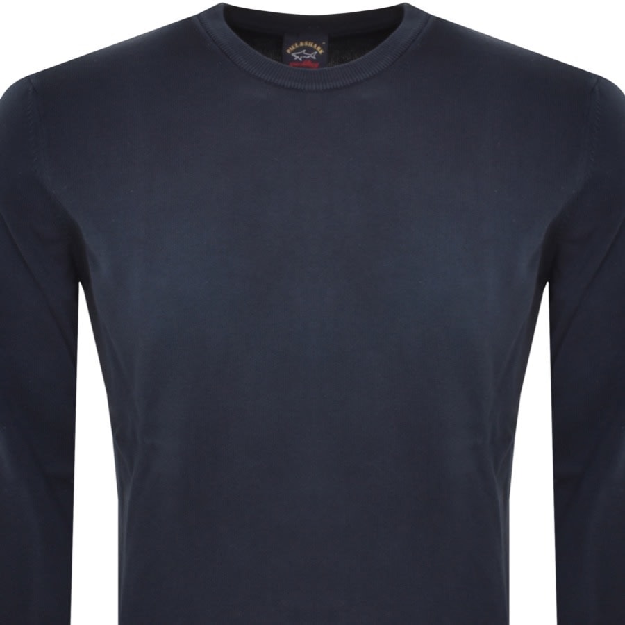 Image number 2 for Paul And Shark Roundneck Knit Jumper Navy