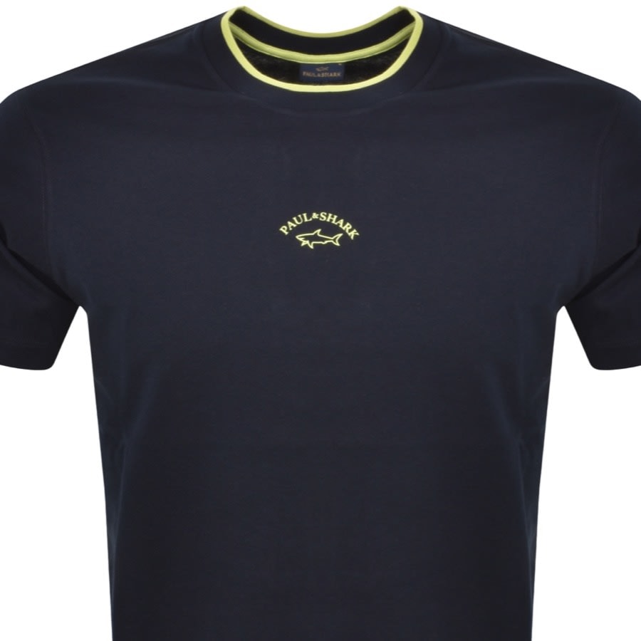 Image number 2 for Paul And Shark Logo T Shirt Navy