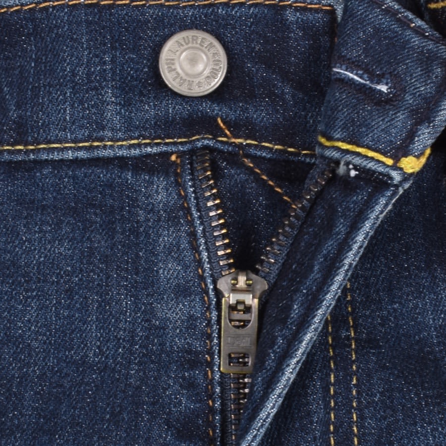 Image number 5 for Ralph Lauren Parkside Mid Wash Tapered Jeans Blue