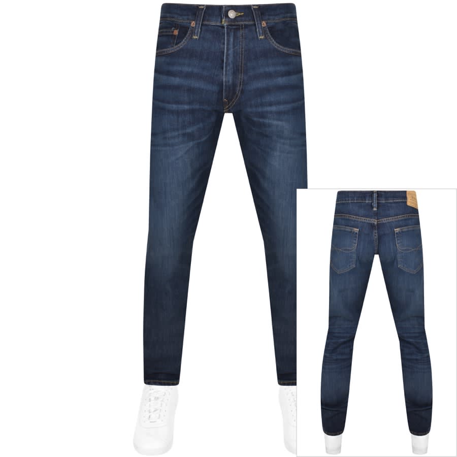 Image number 1 for Ralph Lauren Parkside Mid Wash Tapered Jeans Blue