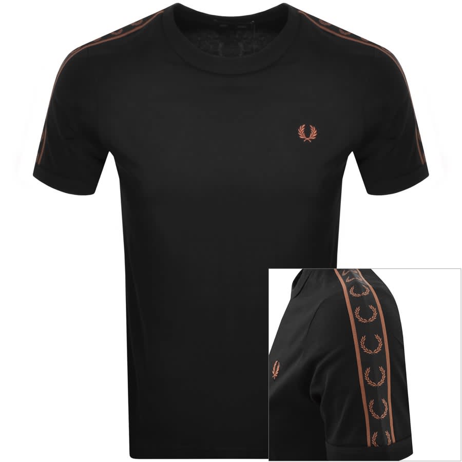 Image number 1 for Fred Perry Ringer T Shirt Black