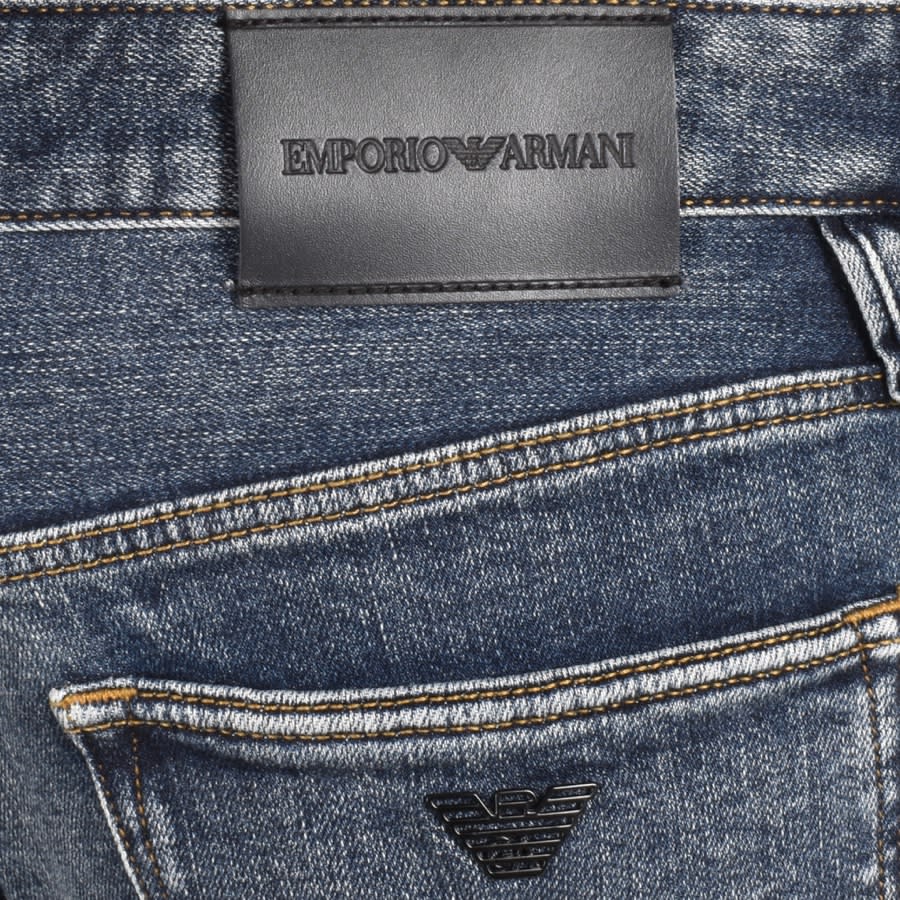 Image number 3 for Emporio Armani J75 Jeans Mid Wash Blue