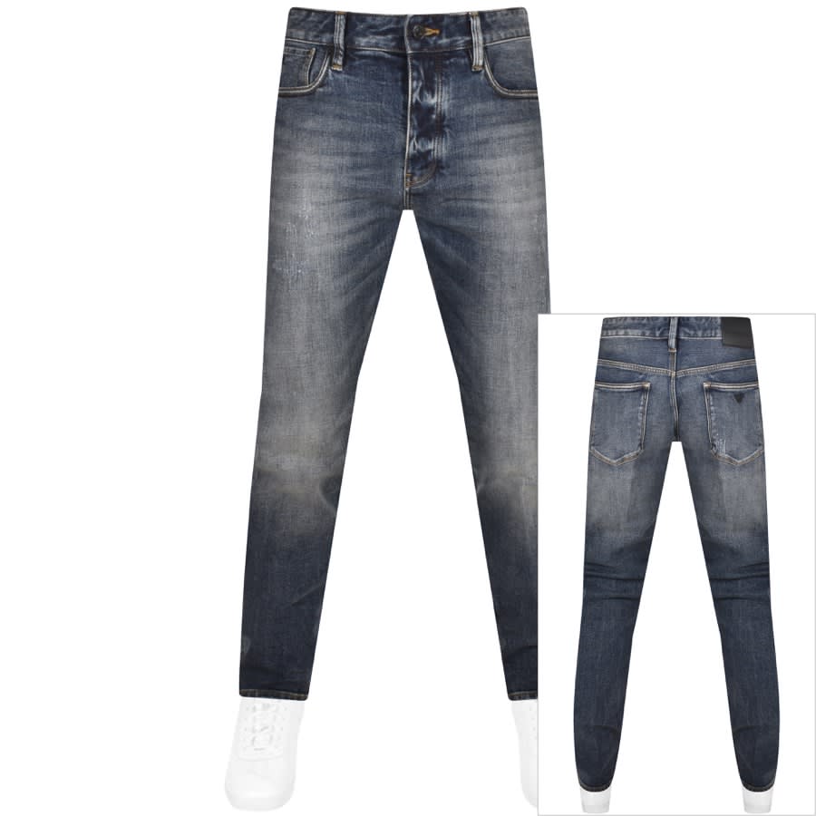 Image number 1 for Emporio Armani J75 Jeans Mid Wash Blue