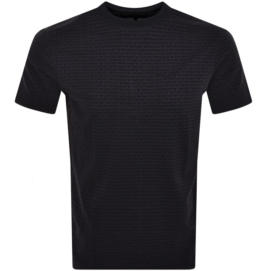 Image number 1 for Emporio Armani Crew Neck Logo T Shirt Navy
