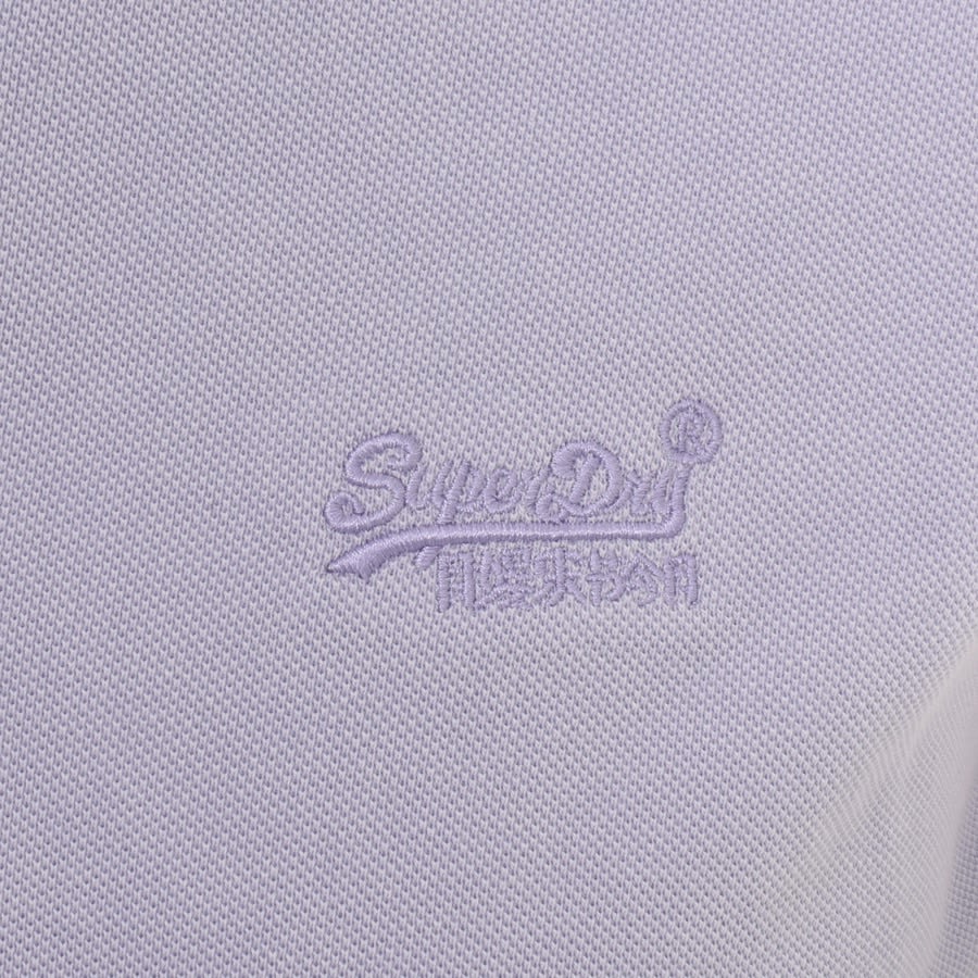 Image number 3 for Superdry Short Sleeved Polo T Shirt Purple