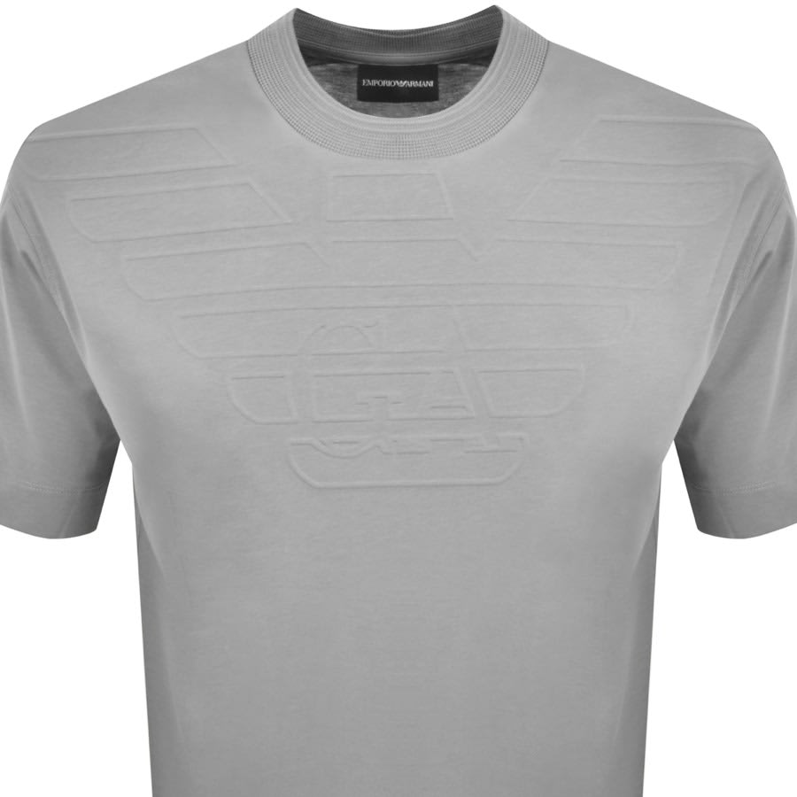 Image number 2 for Emporio Armani Crew Neck Logo T Shirt Grey