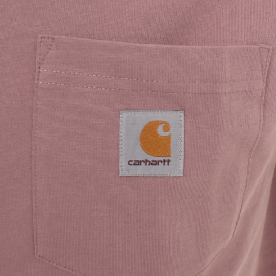 Image number 3 for Carhartt WIP Pocket Short Sleeved T Shirt Pink