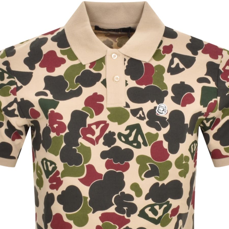Image number 2 for Billionaire Boys Club Duck Camo Polo T Shirt Beige