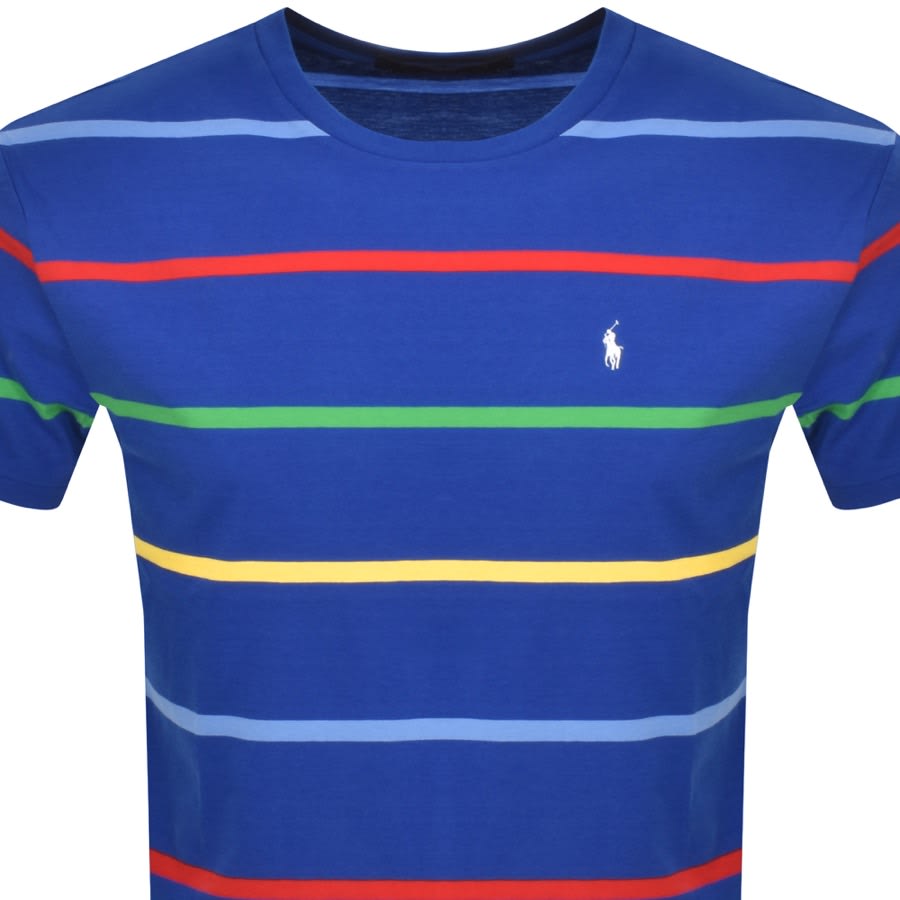 Image number 2 for Ralph Lauren Short Sleeved Stripe T Shirt Blue