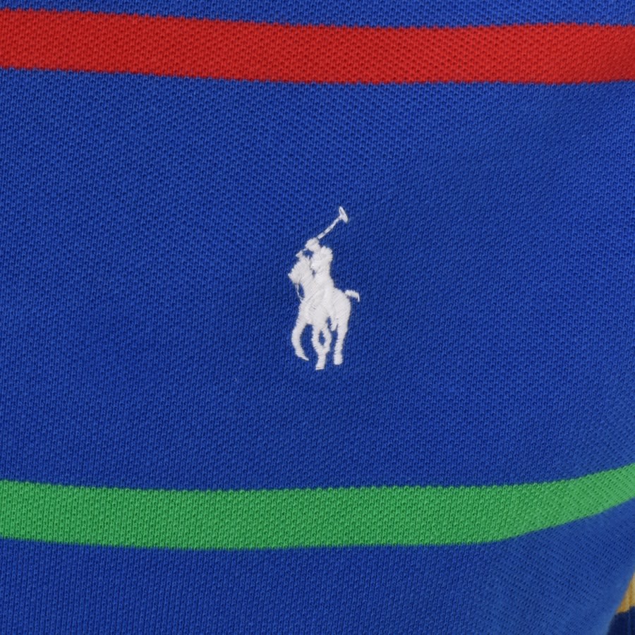 Image number 3 for Ralph Lauren Striped Polo T Shirt Blue