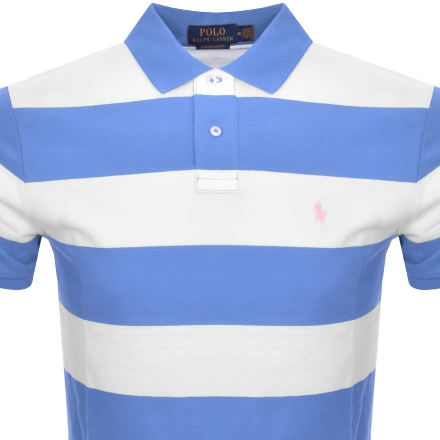 Image number 2 for Ralph Lauren Striped Polo T Shirt Blue