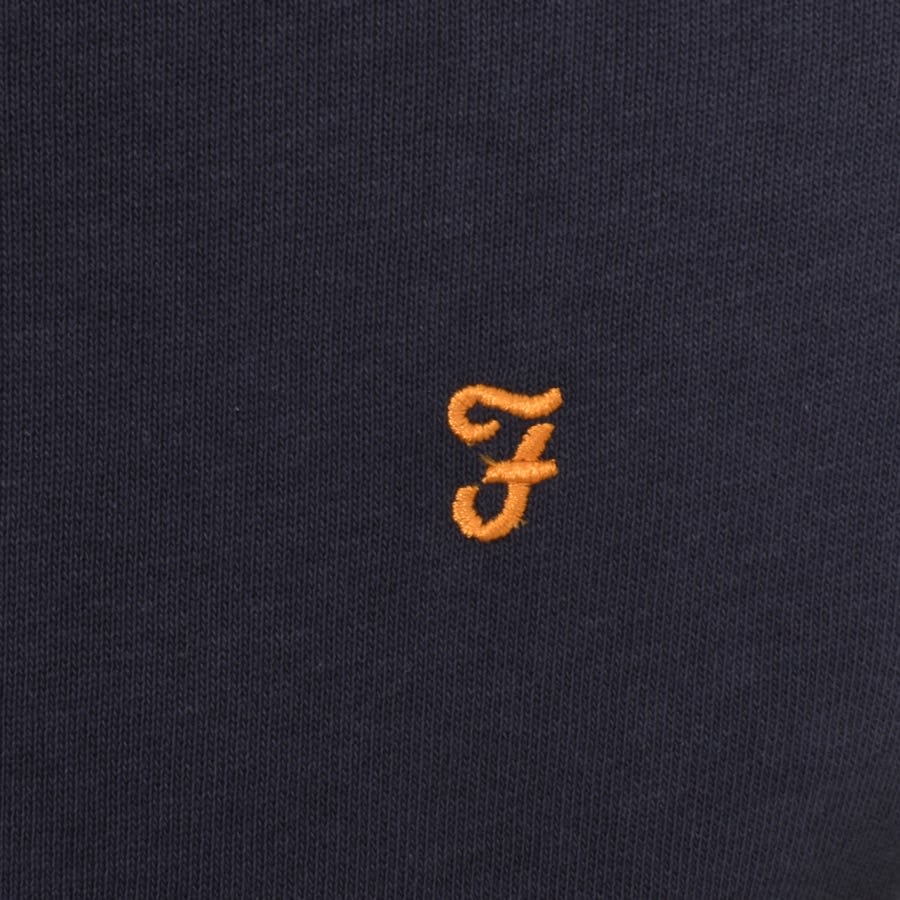 Image number 3 for Farah Vintage Jim Half Zip Sweatshirt Blue