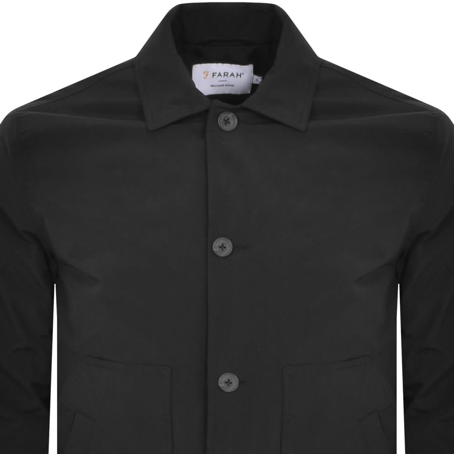 Image number 2 for Farah Vintage Telex Wadded Overshirt Black