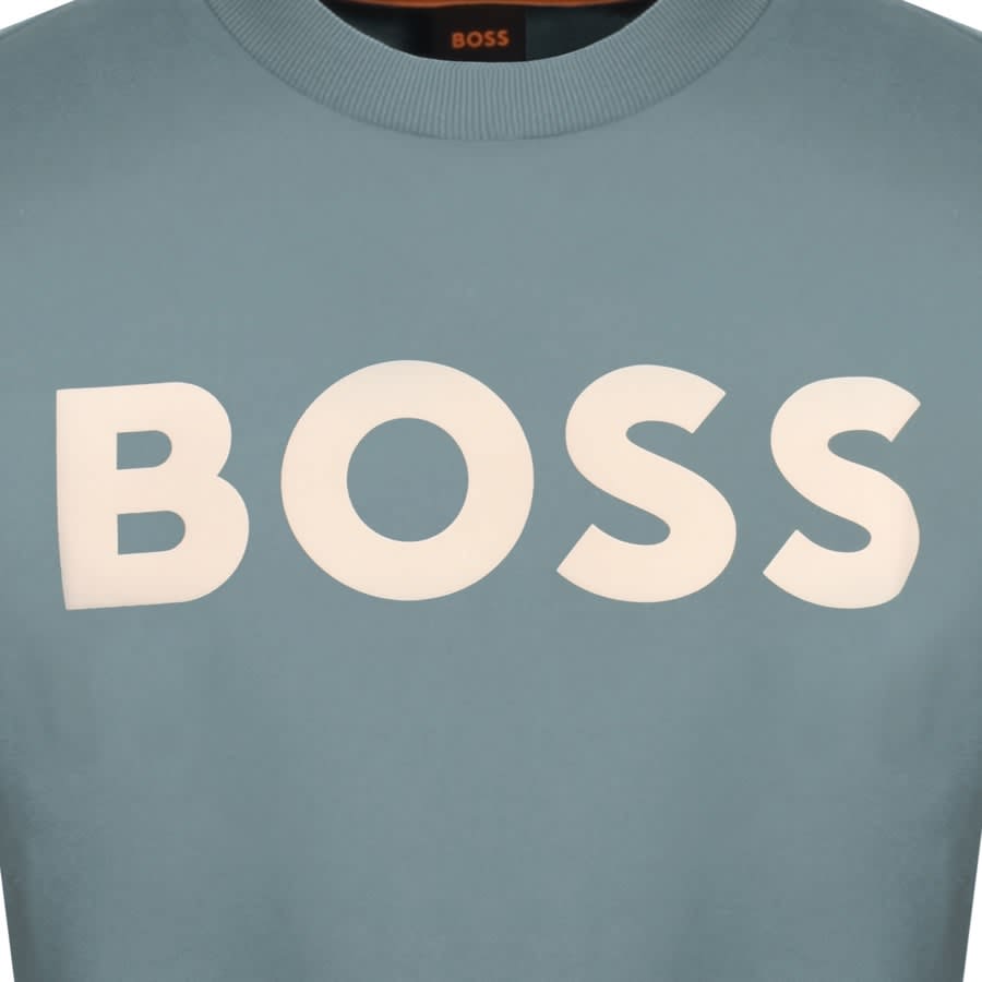 Image number 3 for BOSS We Basic Crew Neck Sweatshirt Green