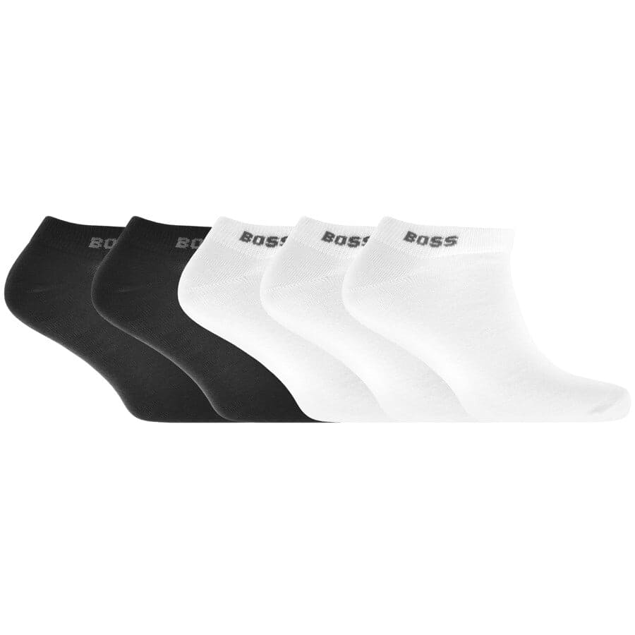 Image number 1 for BOSS Five Pack Trainer Socks White
