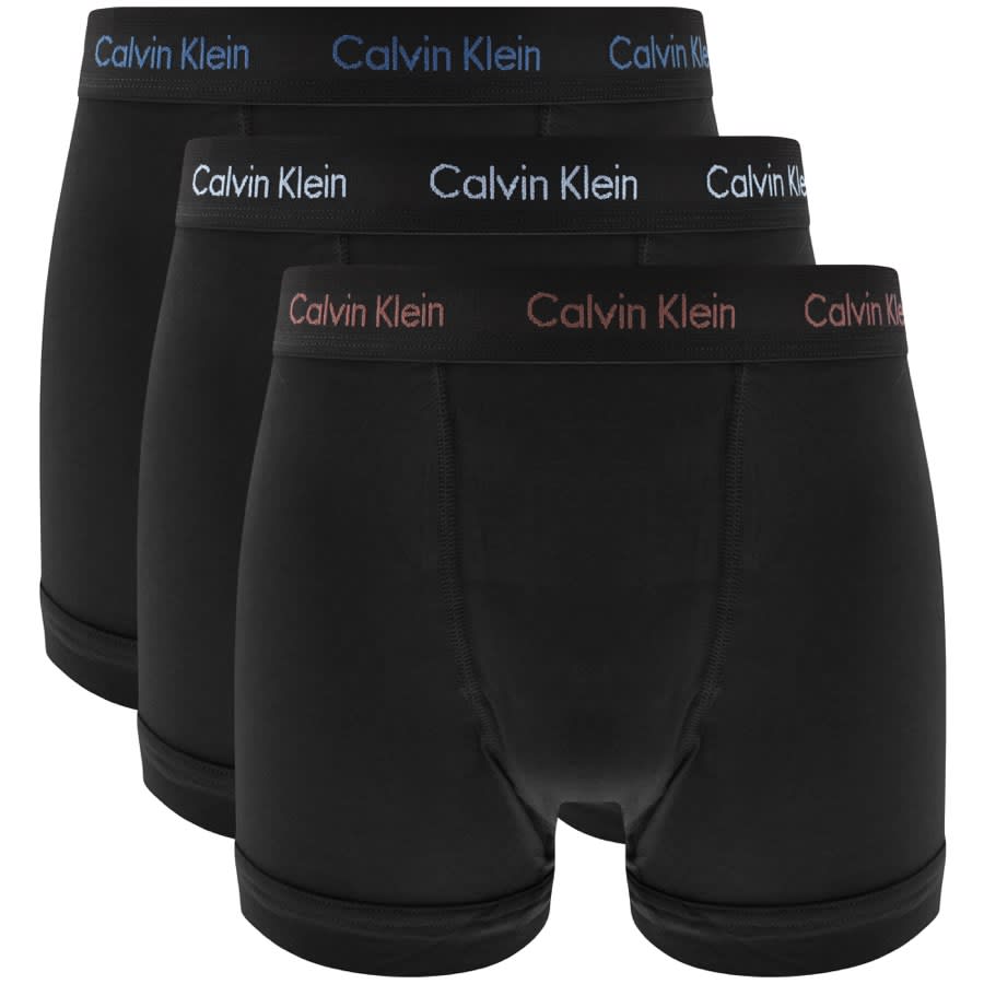 Image number 1 for Calvin Klein Underwear Three Pack Trunks Black