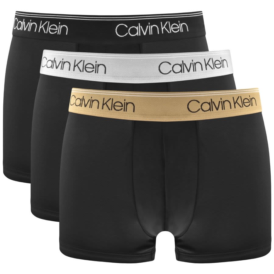 Image number 1 for Calvin Klein Underwear 3 Pack Low Trunks Black