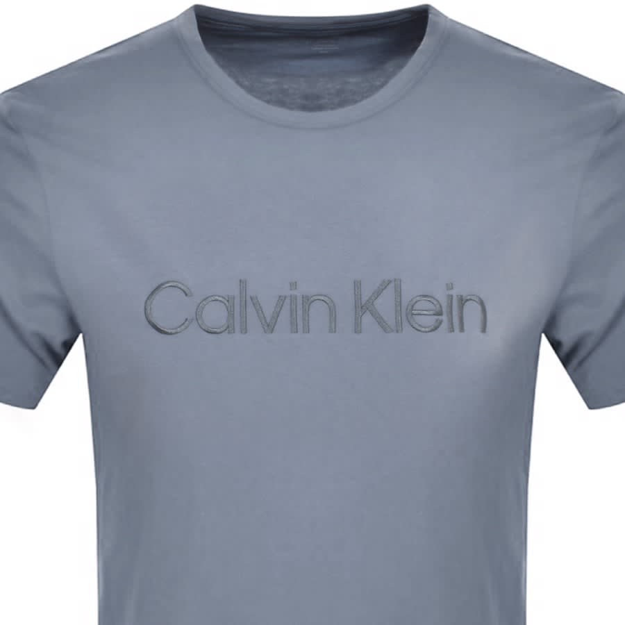 Image number 2 for Calvin Klein Lounge Logo T Shirt Blue