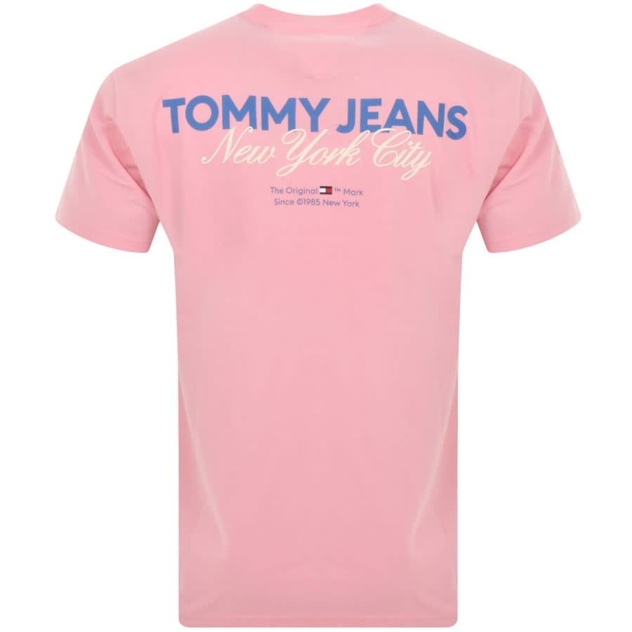 Image number 3 for Tommy Jeans Logo T Shirt Pink