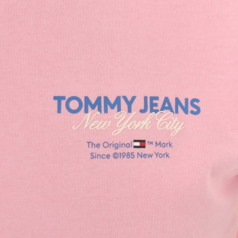 Image number 4 for Tommy Jeans Logo T Shirt Pink
