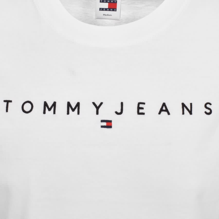 Image number 3 for Tommy Jeans Classic Linear Logo T Shirt White