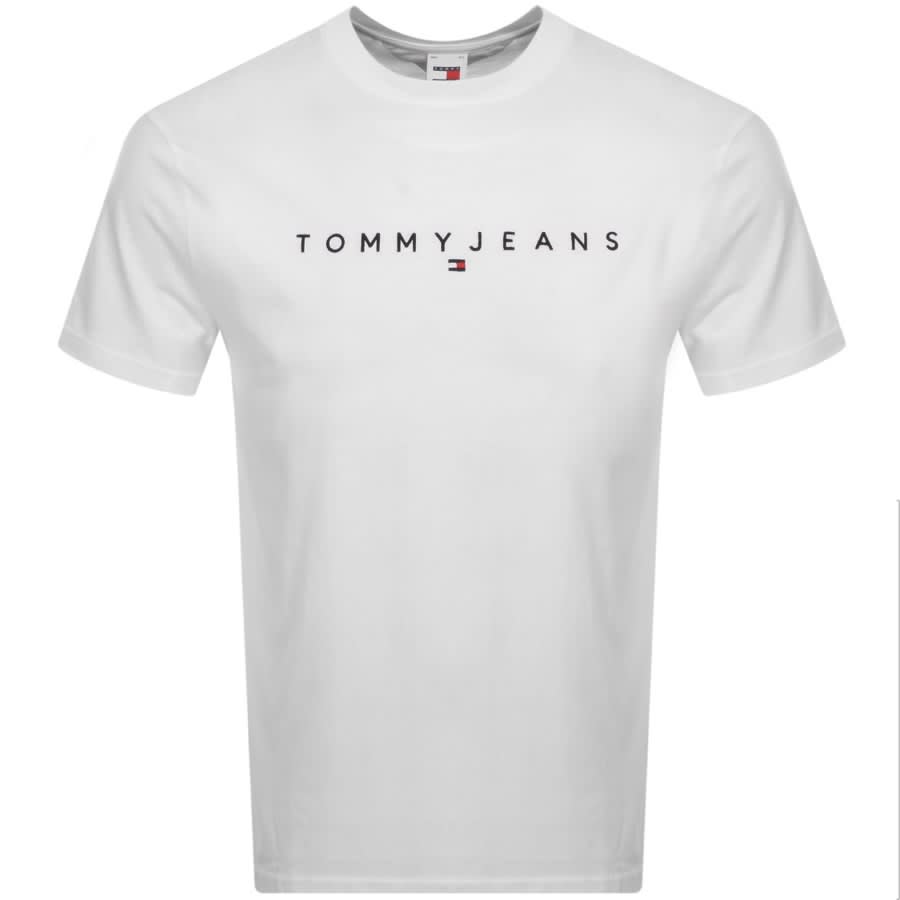Image number 1 for Tommy Jeans Classic Linear Logo T Shirt White