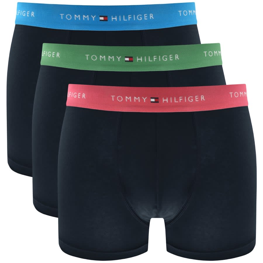 Image number 1 for Tommy Hilfiger Underwear Three Pack Trunks Navy