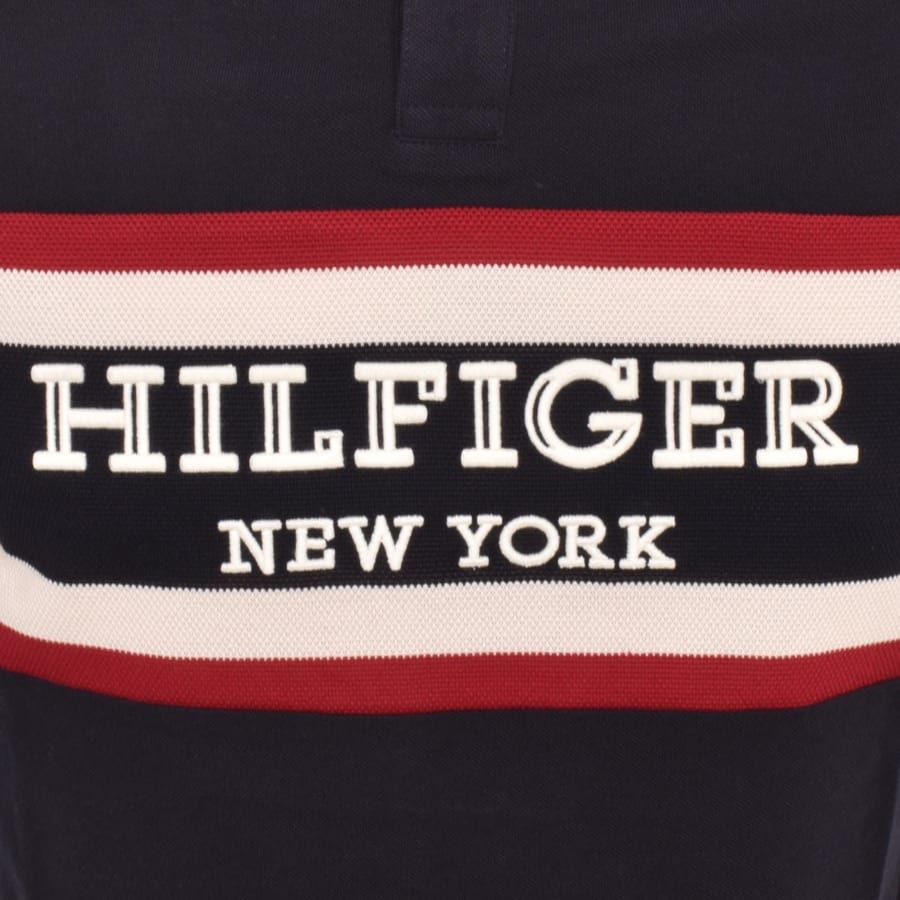 Image number 3 for Tommy Hilfiger Colourblock Polo T Shirt Navy