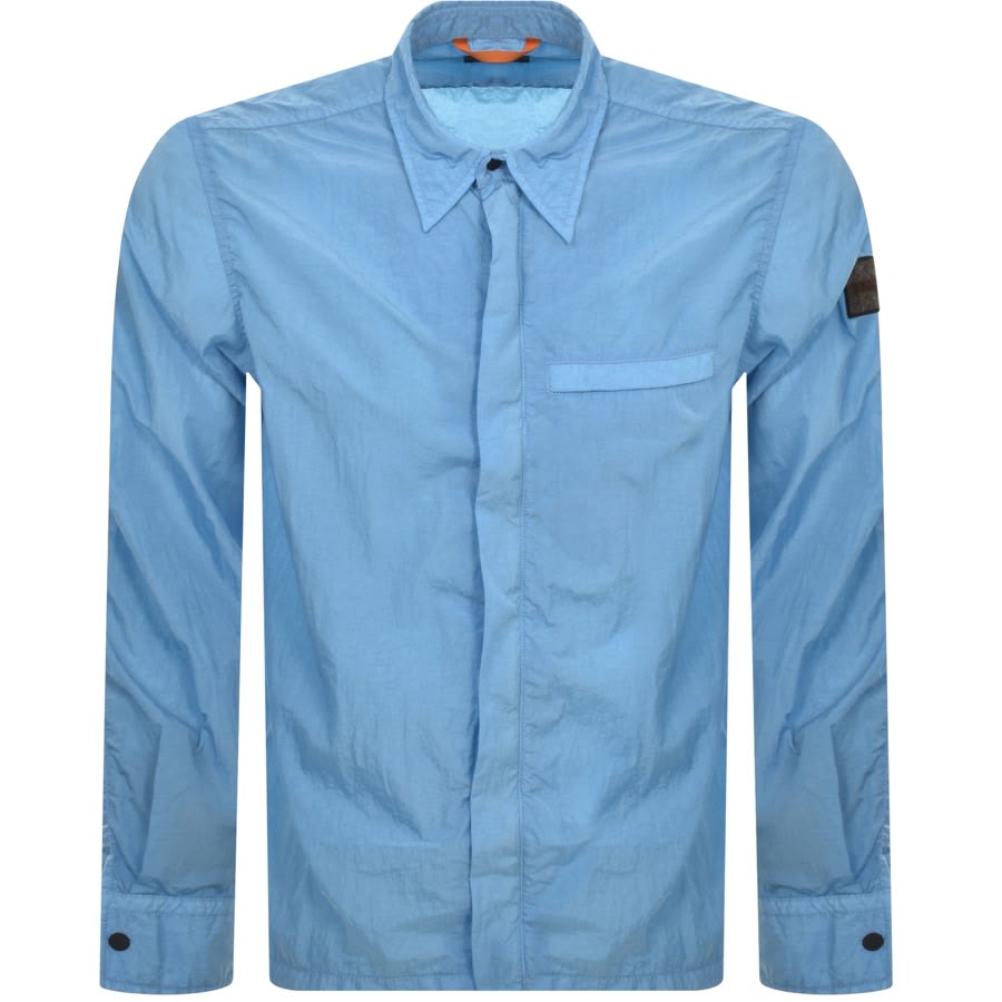 Image number 2 for BOSS Laio Long Sleeve Overshirt Blue