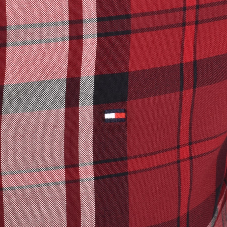 Image number 3 for Tommy Hilfiger Long Sleeve Tartan Shirt Red