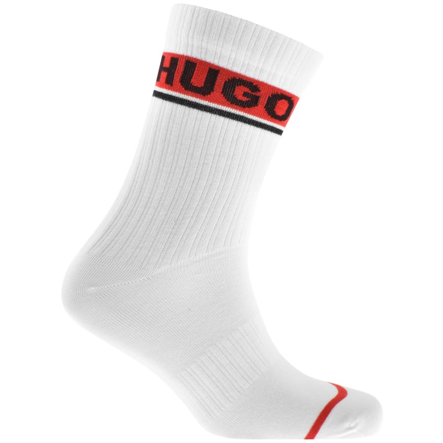 Image number 3 for HUGO 2 Pack Gift Set Socks White