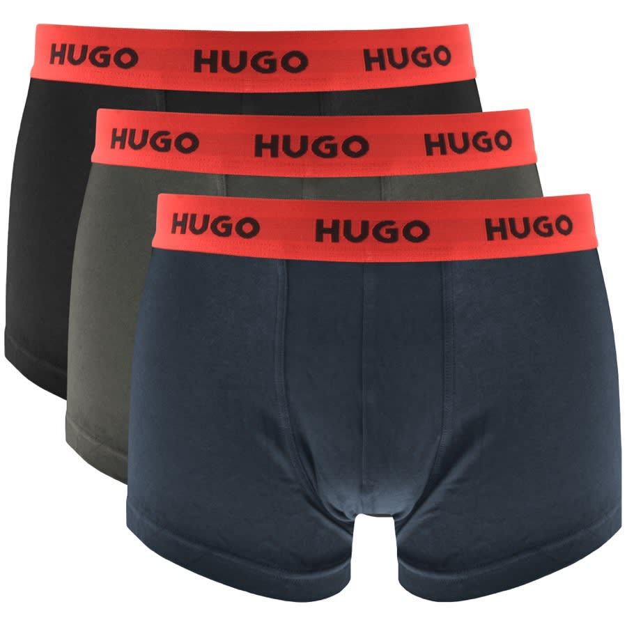 Image number 1 for HUGO Multi colour Triple Pack Trunks