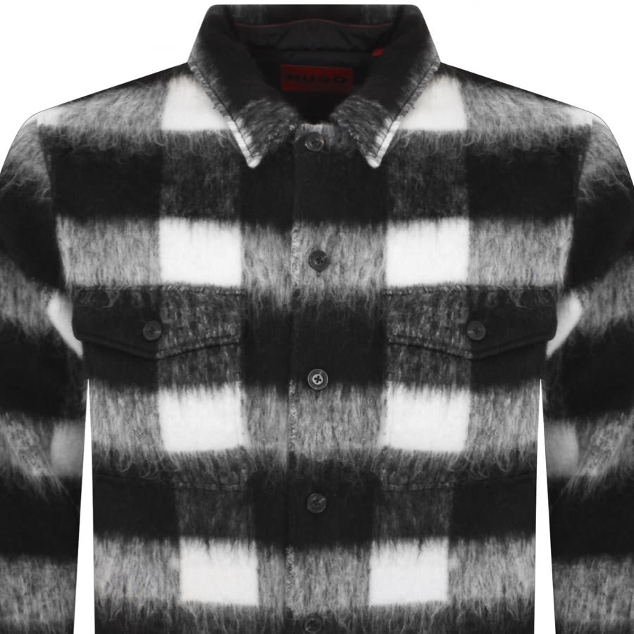 Image number 2 for HUGO Enalu Overshirt Jacket Black