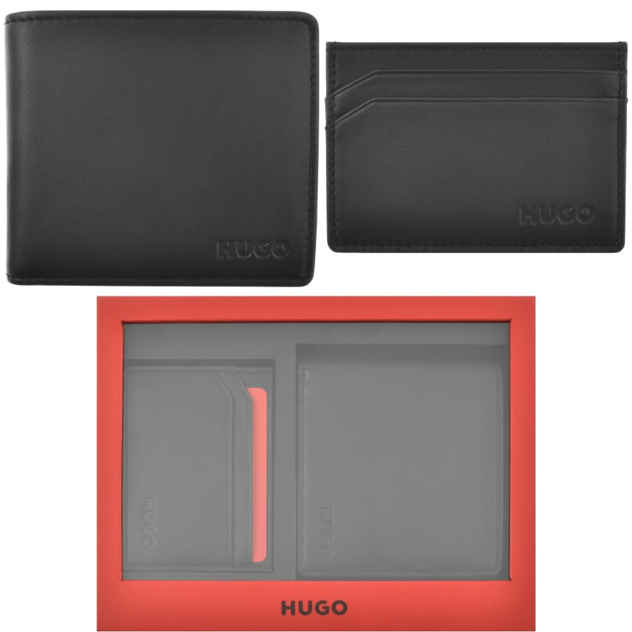 Image number 1 for HUGO Wallet And Card Holder Gift Set Black
