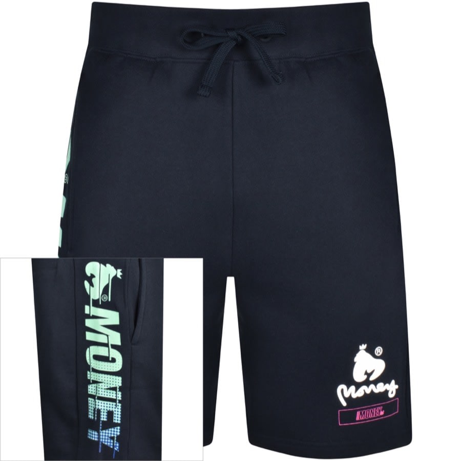 Image number 3 for Money Speed Money Shorts Tracksuit Navy