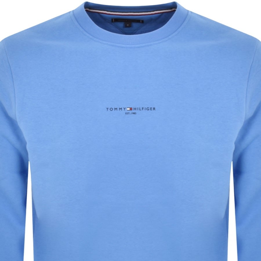 Image number 2 for Tommy Hilfiger Logo Tipped Sweatshirt Blue