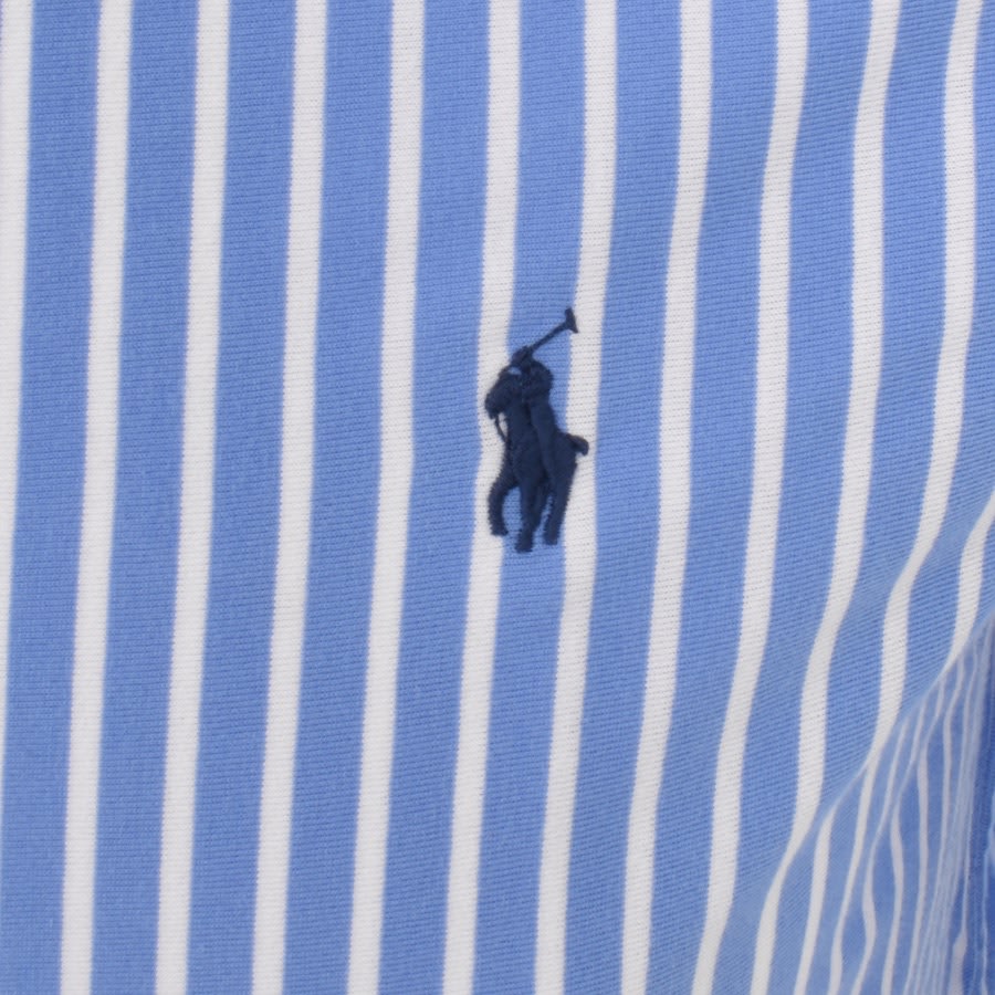 Image number 3 for Ralph Lauren Long Sleeved Stripe Shirt Blue