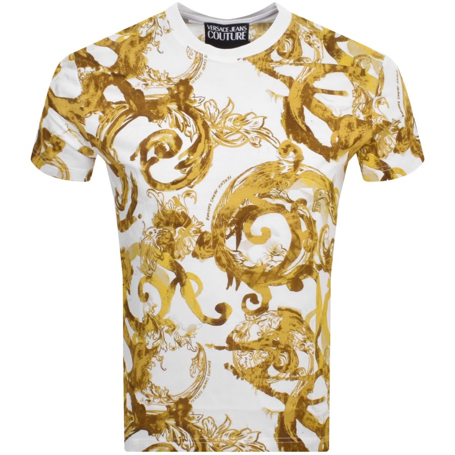 Image number 1 for Versace Jeans Couture Slim Fit Print T Shirt White