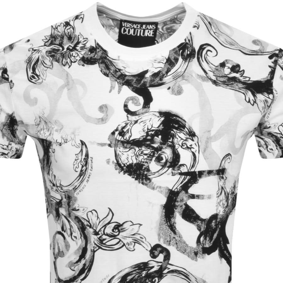 Image number 2 for Versace Jeans Couture Slim Fit Print T Shirt White