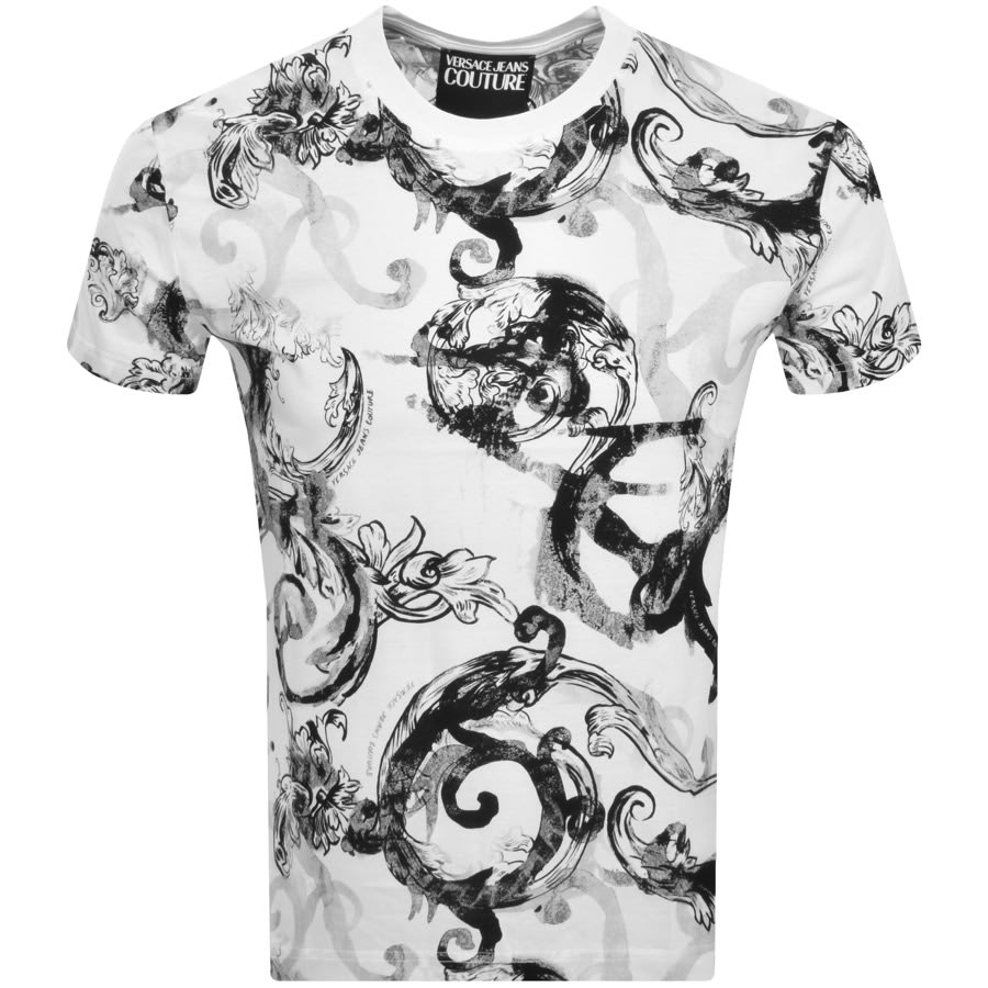 Image number 1 for Versace Jeans Couture Slim Fit Print T Shirt White