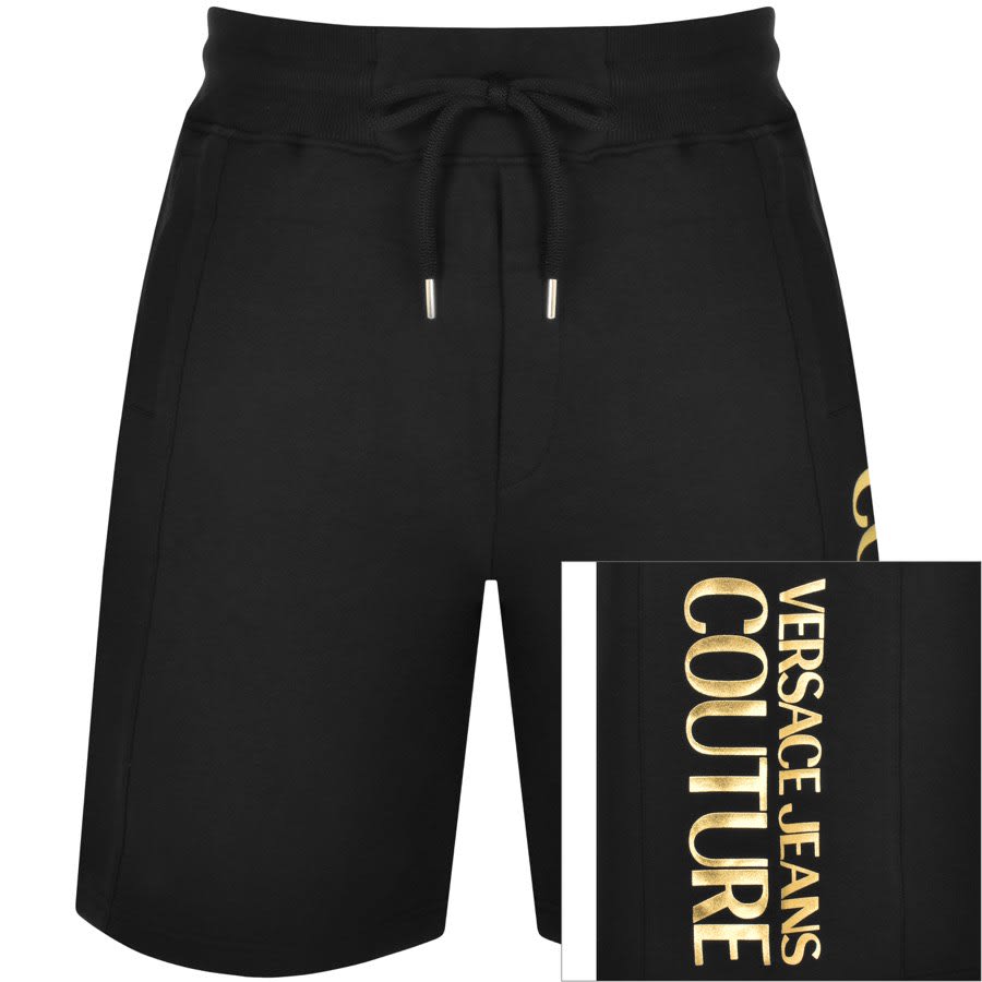 Image number 1 for Versace Jeans Couture Logo Shorts Black