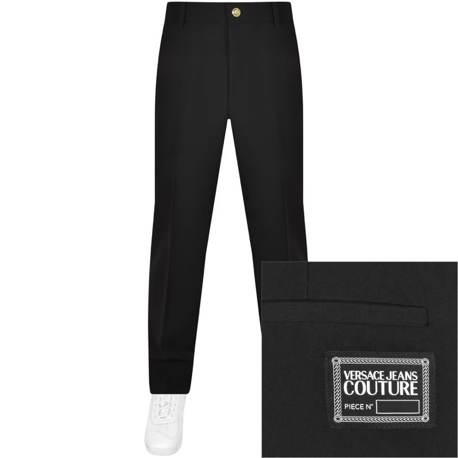 Image number 1 for Versace Jeans Couture Logo Trousers Black