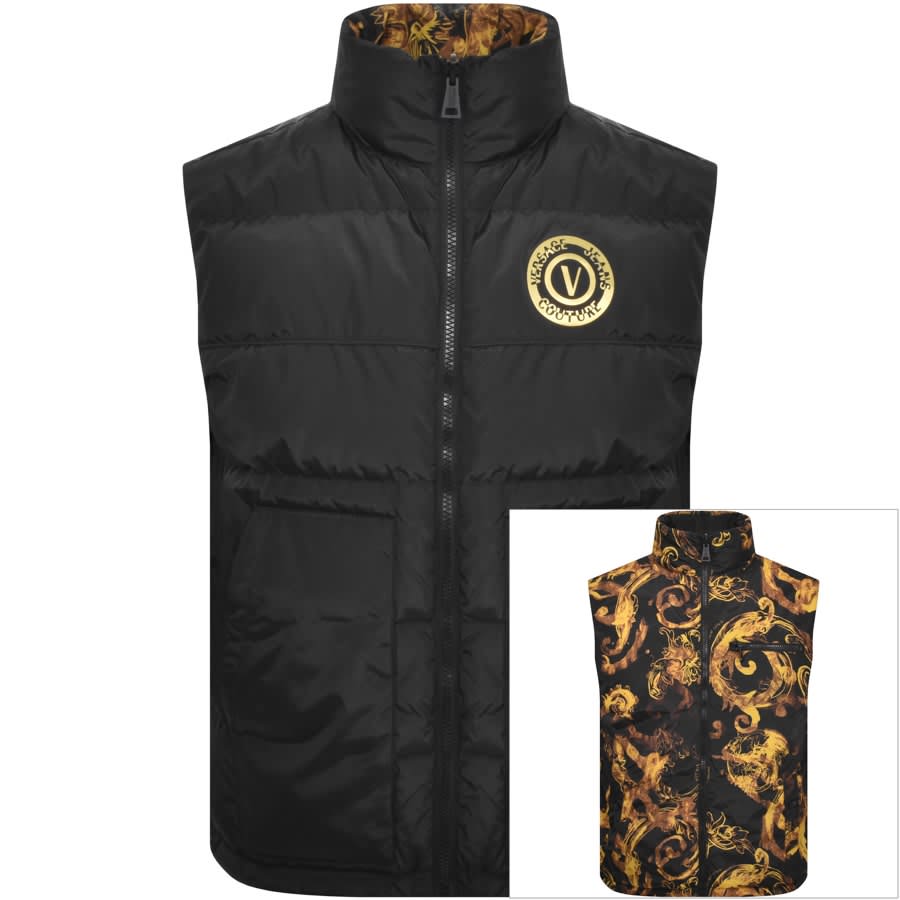 Image number 1 for Versace Jeans Couture Reversible Gilet Black
