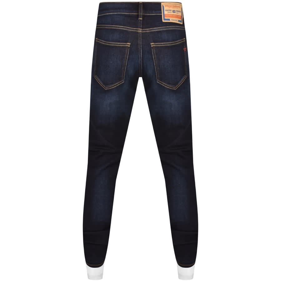 Image number 2 for Diesel D Strukt Slim Fit Dark Wash Jeans Navy
