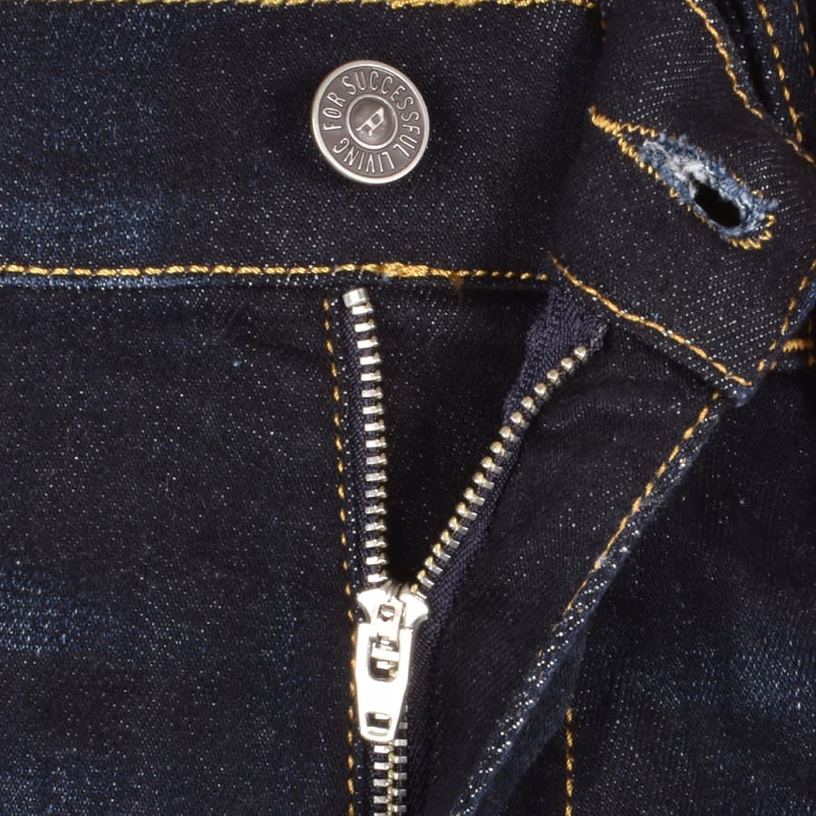 Image number 5 for Diesel D Strukt Slim Fit Dark Wash Jeans Navy