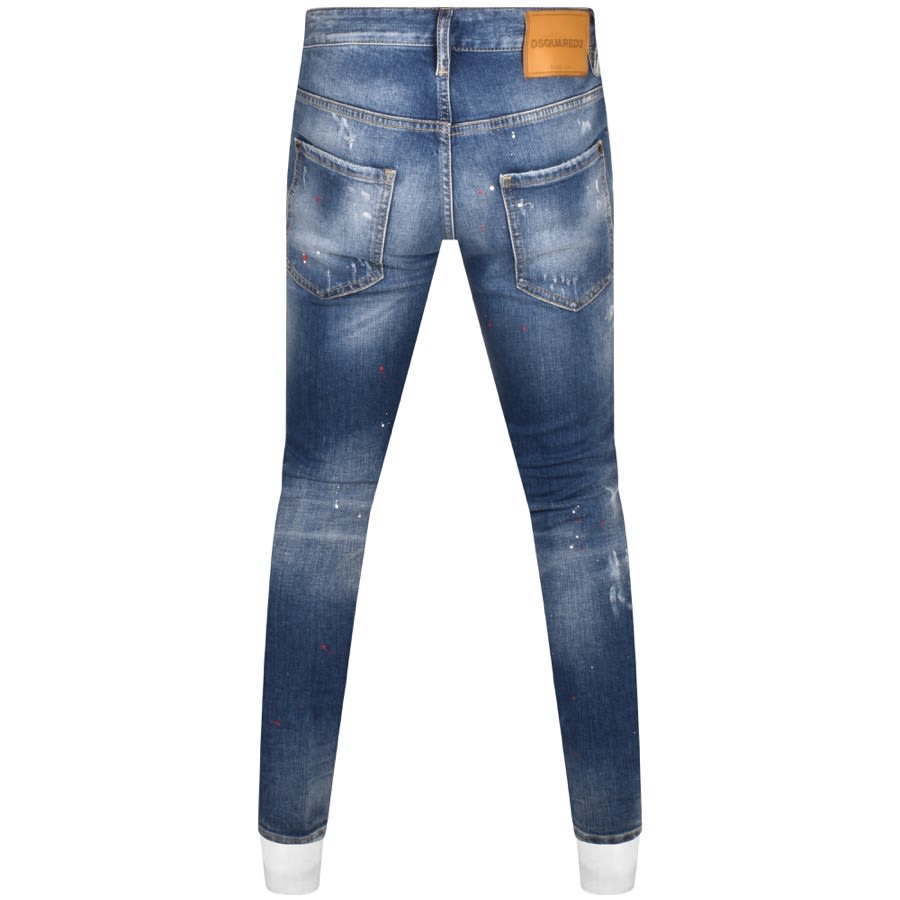 Image number 2 for DSQUARED2 Skater Slim Fit Jeans Blue