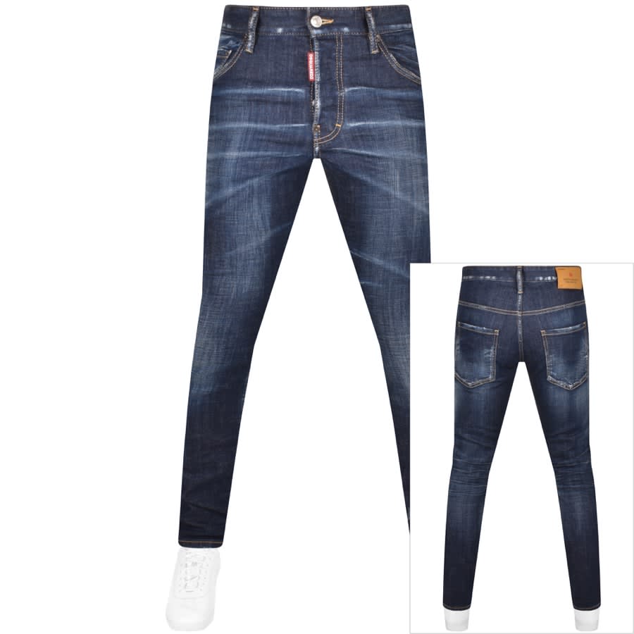 Image number 1 for DSQUARED2 Skater Slim Fit Jeans Blue